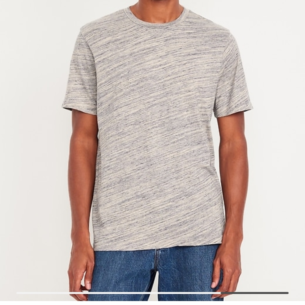 Soft Washed Crew Neck Men's Gray T-Shirt